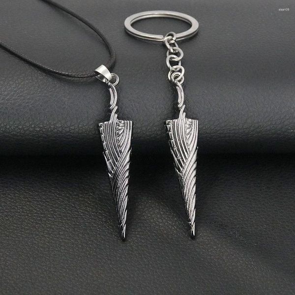 Porte-clés creux chevalier jeu périphérique Spike épée porte-clés pour femmes hommes conception originale anneau pendentif voiture sac à dos accessoires cadeau