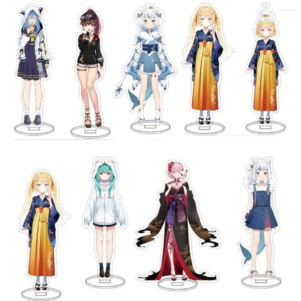 Llaveros Hololive Vtuber Connect The World Soporte de exhibición de acrílico Modelo Escritorio de oficina Signo Regalo Muñeca Colección Prop Figura Ventana Extensión