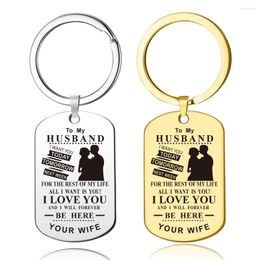 Porte-clés mari amour porte-clés en acier inoxydable porte-clés porte-clés hommes mode bijoux cadeau de noël