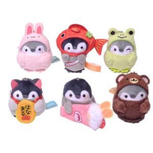 Keychains in Stock Koupen Chan Penguin Plush Doll Kawaii Cartoon Anime Bunny Toy Cute Animal Bear Keychain Bag Pendant Gift For Girl G221026