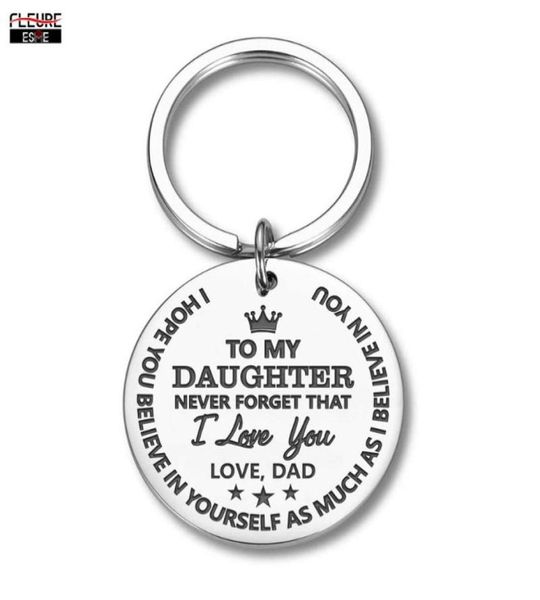 Porte-clés cadeaux inspirants porte-clés à fille anniversaire cadeau de Noël encouragement porte-clés filles de maman papa famille Pend6920186