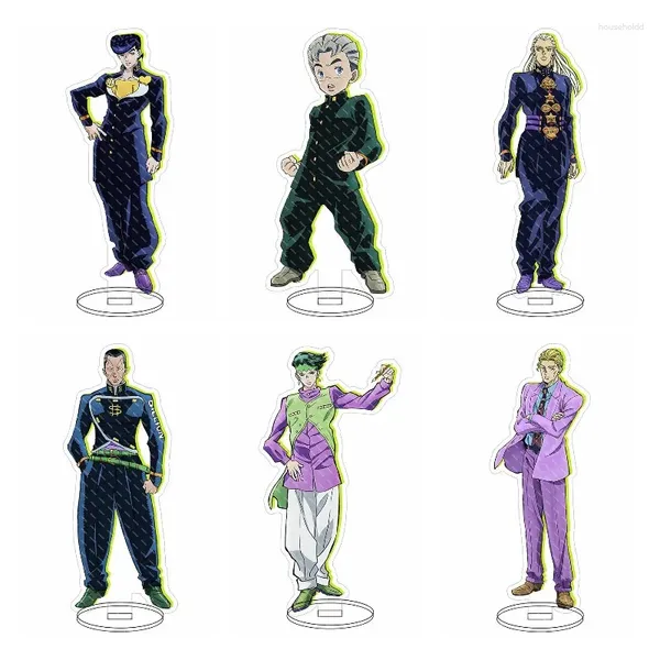 Porte-clés Japon Anime JoJos Bizarre Adventure Figures Higashikata Josuke Irose Koichi Acrylique Stands Modèle Plaque Bureau Décor Prop Fans Cadeau