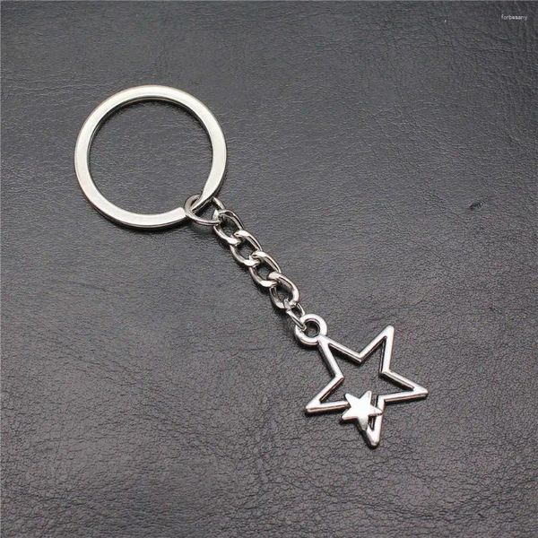 Keychains Bijoux pour femme Course des traits Stars Stars Moon Gift Ring Taille 28 mm