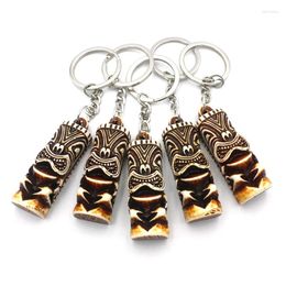 Porte-clés bijoux en gros 12 pièces/lot Cool Totem Tiki homme porte-clés voiture porte-clés pour cadeau pour enfants YKR26