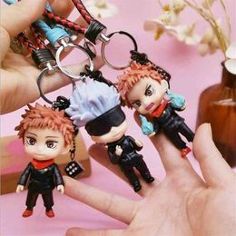 Sleutelhangers Jujutsu Kaisen Figuren Sleutelhanger Voor Autosleutels 2021 Mannen Anime Snuisterijen Gojo Satoru Sleutelhanger Accessoires Vrouwen Tas La303j