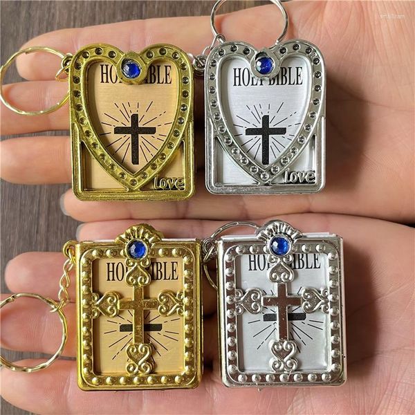 Porte-clés JunKang Mini arche coran livre vrai papier peut lire arabe coran porte-clés musulman bijoux décoration cadeau clé pendentif