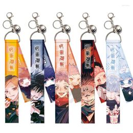 Porte-clés Juno Anime Jujutsu Kaisen Lanyard Strap Porte-clés Figure de dessin animé Gojo Satoru Yuji Itadori Streamer Sac Pendentif Clé