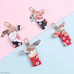 Keychains Kawaii Koi Fish Lucky Chains Lucking Bendición Estily Bendición Anillo inspirado Japón.