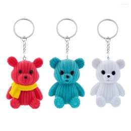 Porte-clés Porte-clés Ours Écharpe En Plastique Léger En Métal Fermoir Clés Anneau Animal Titulaire Accessoire Téléphone Portable Cadeau Femmes Filles