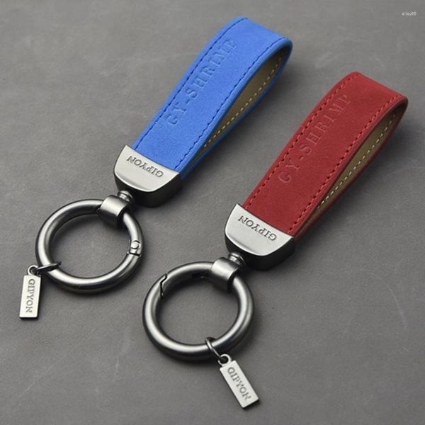 Porte-clés porte-clés minimaliste résistant à la rouille voiture support Anti-perte multi-usages Faux cuir porte-clés accessoire de sac à main