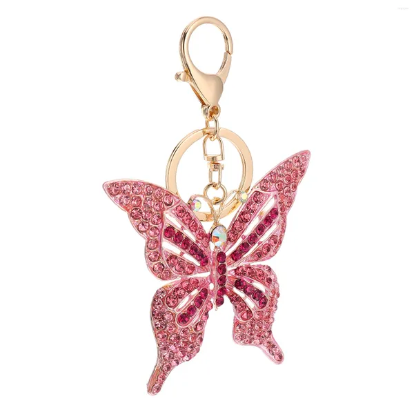 Porte-clés Porte-clés Strass Papillon Décorations De Noël Composant Pendentif En Cristal