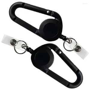 Sleutelhangers Sleutelhangerclip Intrekbare treksleutelhangers Kettinghaspel Uitschuifbare riem ID Lanyard Naamplaatje Kaart Badgehouder Karabijnhaak Sleutelhanger