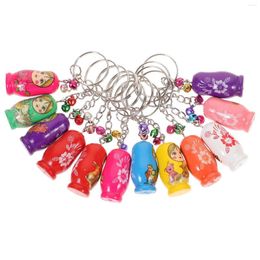 Porte-clés clé russe nidification Matryoshka chaînes en bois chaîne anneau anneaux enfants charmes fille cadeaux pendentif tout-petits voiture sac à main