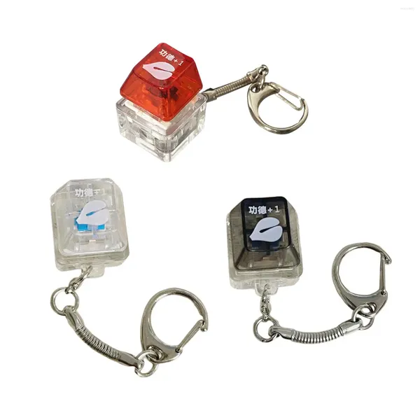 Keychains Keyboard Keychain Taille compacte Bouton Light Gifts Pendre rétroéclair Caps de touche Merit Accumulateur de nouveauté