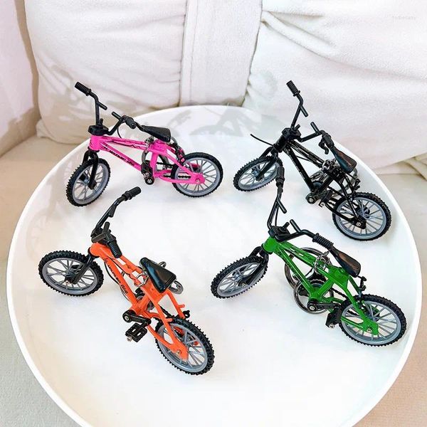 Llaveros Llavero Modelo de bicicleta Diecast Metal Finger Mountain Bike Bolsa Colgante Llavero Juguete Regalo para niños Hombres Colle