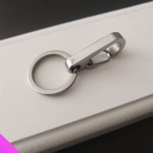 Porte-clés porte-clés chaîne anneau en acier inoxydable nécessités quotidiennes bijoux peut être connecté au produit pendentif cadre Po