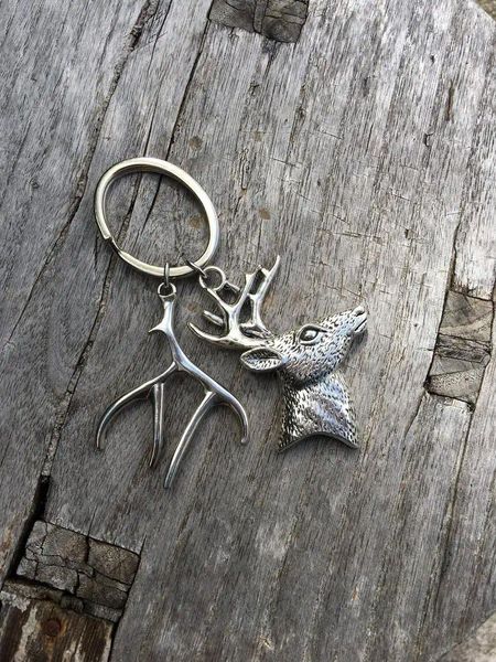 Porte-clés porte-clés de noël Sika cerf pendentifs bricolage hommes voiture porte-clés porte-anneau porte-clés Souvenir bijoux cadeau