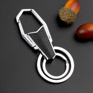 Keychains Keychain Creative Metal Leather Simplicity Advanced Belt Buckle Sninkets Backpack Hanger Decoratieauto Key Ring Holiday GiftKeyc