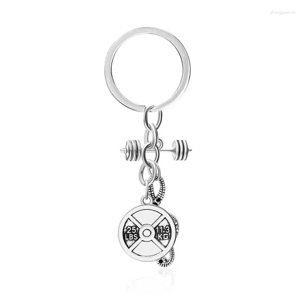 Keychains Keychain Gim Sports Boxing Halblowing Halbell Haltlebell Kettlebell Poids Fitness Fitness Gym de gymnase Cadeaux pour l'homme