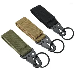 Keychains Keychain Nylon Ruban MOLLE TACTICAL TACTIQUE TRIANGLE TRIANGLE BACKPACK SAG TOSTER CORCH BUCHLE CLUMP TOLL