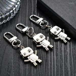 Keychains Keychain Robot Alloy Crystal Key Anneaux Cadeaux de chaînes animales pour femmes Men de sac à main