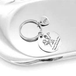 Keychains Keychain Femmes Je t'aime sur la lune et le dos clés pour hommes