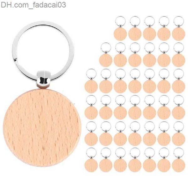 Porte-clés Porte-clés Lanières 40 Pcs Porte-clés Rond En Bois Porte-clés En Bois Bricolage Porte-clés Porte-clés Peut Graver Des Cadeaux De Bricolage 40mm 230220 Z230630