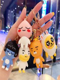 Porte-clés Corée Dessin animé Anime Kakao Amis Ours Lapin Pendentif Kawaii Voiture Chaîne Anneau Téléphone Sac Suspendu Bijoux Cadeaux G2210269258491