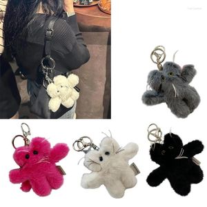 Porte-clés ours coréen en peluche, ornement de sac à main pour femmes, décorations de sac à dos d'étudiant, pendentif cadeau de noël