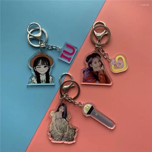 Porte-clés coréen Kawaii Album LOVE POEM IU Adorkable Cartoon Acrylique Pendentif Porte-clés Produits connexes