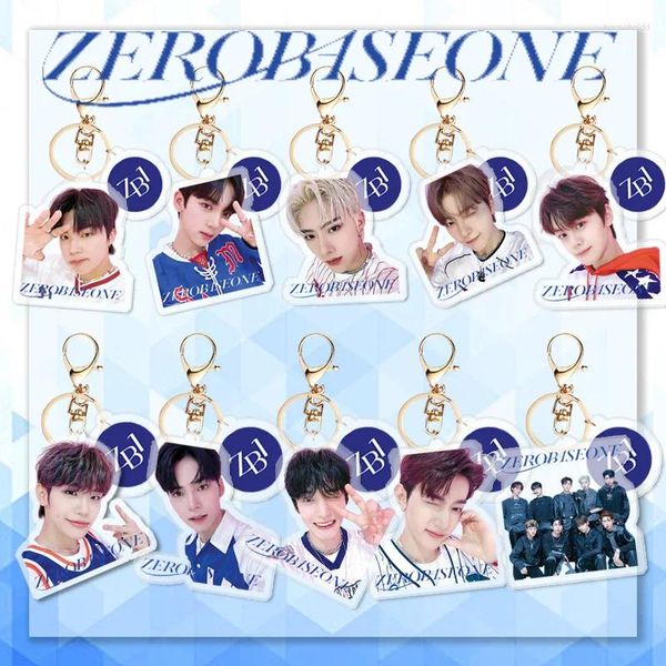 Llaveros KPOP ZEROBASEONE ZB1 Merch Llavero para mujeres Hombres Kawaii Moda Acrílico Llavero Titular Regalos Bolsa de coche Accesorios de encanto