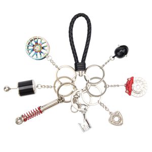 Keychains l Pièces de voitures Modèles Chaînes de clés Piston Rotor de frein rouge Keychain Keychain à six vitesses Transmission Shif