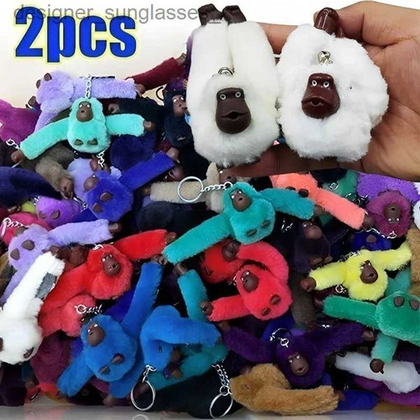 Llaveros Cordones 1/2 unids Felpa Mono Llavero Gorila Mochila Colgante Brazo Largo Animal Bolsa Colgantes Llavero Decoración Pareja Birtay Regalos L231107