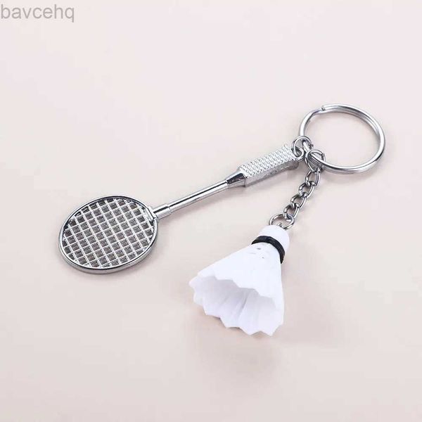 Keychains Lanyards 1 pcs mini badminton racket chaîne key key keyfob bijoux cadeaux d240417