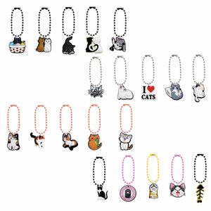 Llaves de llaves 10/20pcs dibujos animados gatos colgante interior adorno colgante accesorios de espejo accesorios festival decoración bag lindo otjxf