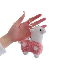 Porte-clés Longes 11Cm Belle Alpaga En Peluche Jouet Doux En Peluche Mignon Mouton Lama Animaux Poupées Porte-clés Cadeau Drop Delivery Mode Acce Dhm7J