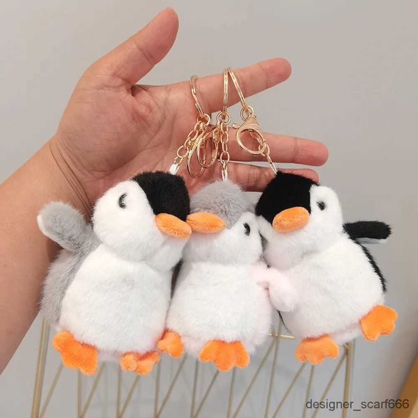 Llaves de llaves de 13 cm lindo pingüino peluche kaii colgante animal muñeca juguetes peluche para niños niños mini peluche juguete bebé regalo