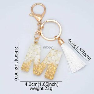 Keychains Lonyards 1pc Lettre blanche Letter