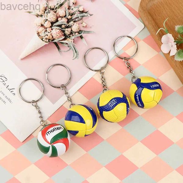 Keychains Lanyards 1xfashion PVC Volleyball Keychain Ornaments Business Volleyball Cadeaux Ball Sport pour les joueurs Men Femmes Key Chain Gift D240417