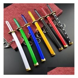 Porte-clés Longes 2022 Boucle Zoro unique avec porte-outil Fourreau Katana Sabre Porte-clés Porte-clés Chaveiros pour amoureux Bijoux Dro OTJ06