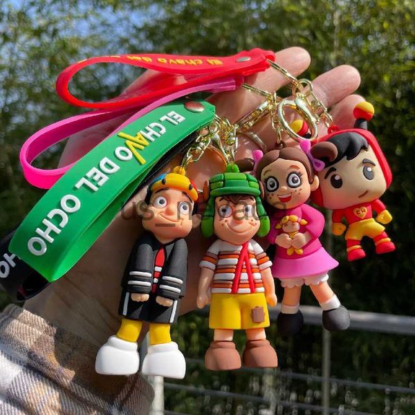 Llaveros Lanyards 2023 Nuevo Anime El Chavo Del Ocho Llavero Niño de dibujos animados Muñeca Colgante Llavero Bolsa Coche Llavero llaveros Joyería divertida Amigos Regalo J230724