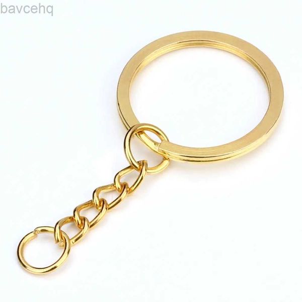 Keychains Lanyards 20pcs Gold Color Key Chain Key Ring Bronze Rhodium 28 mm de long Courtes de fraction