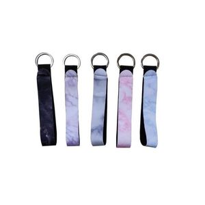 Keychains Lanyards 29 Stijlen Polsband bloemen Gedrukte sleutelhanger Neopreen Ring Polschain Party Favor 300 stks Ship Drop Delive DHWCJ