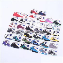 Sleutelhangers Lanyards 38 Kleuren Sneakers Schoenen Voor Mannen Vrouwen 4 Generatie Basketbal Gym Sleutelhanger Bag Charm Auto Sleutelhanger Accessoires Dh6B3