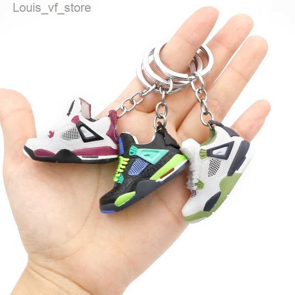 Keychains Lanyards 3D Mini Sports Shoes Keychain Teleta móvil Zapatos deportivos con caja de regalo Regalos Regalos de cumpleaños para seres queridos T231213