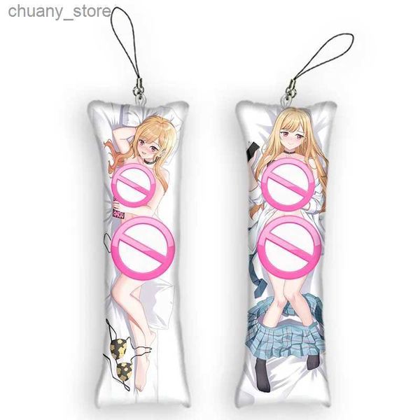 Keychains Lanyards 4x12cmmy habillage de chariot chariot Dakimakura mini accessoires anime sexy