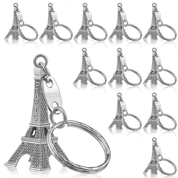 Llaveros Cordones 60 Unids Llavero de la Torre Eiffel Llavero Retro Decoraciones Monedero Encantos Estatua Modelo Llavero de Baile Recuerdos Franceses 231205