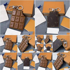 Porte-clés Lanyards 7x9cm Designer Modèle de chocolat Porte-clés Porte-clés Porte-anneau Esigners pour Porte Clef Cadeau Hommes Femmes Sac de voiture Penda Dhq0O