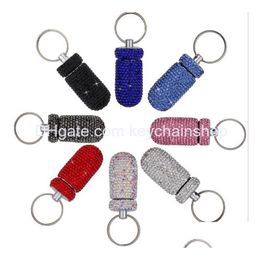 Porte-clés Longes 8 Couleurs Cristal Bouteille Porte-clés Fl Diamant Boîte De Rangement Pour Femmes Hommes Décoration Cadeau Porte-clés Drop Delivery Fas Dhixw