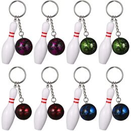 Sleutelhangers Lanyards 8 stuks sleutelhanger heren Bowlingaccessoires Heren sleutelhangers Sleutelhangers Sleutelhouder Bowling hanger sleutelhanger Creatieve sleutelhanger 231208